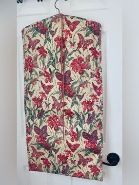 Vintage Tapestry Floral Butterfly Garment/Linen Bag